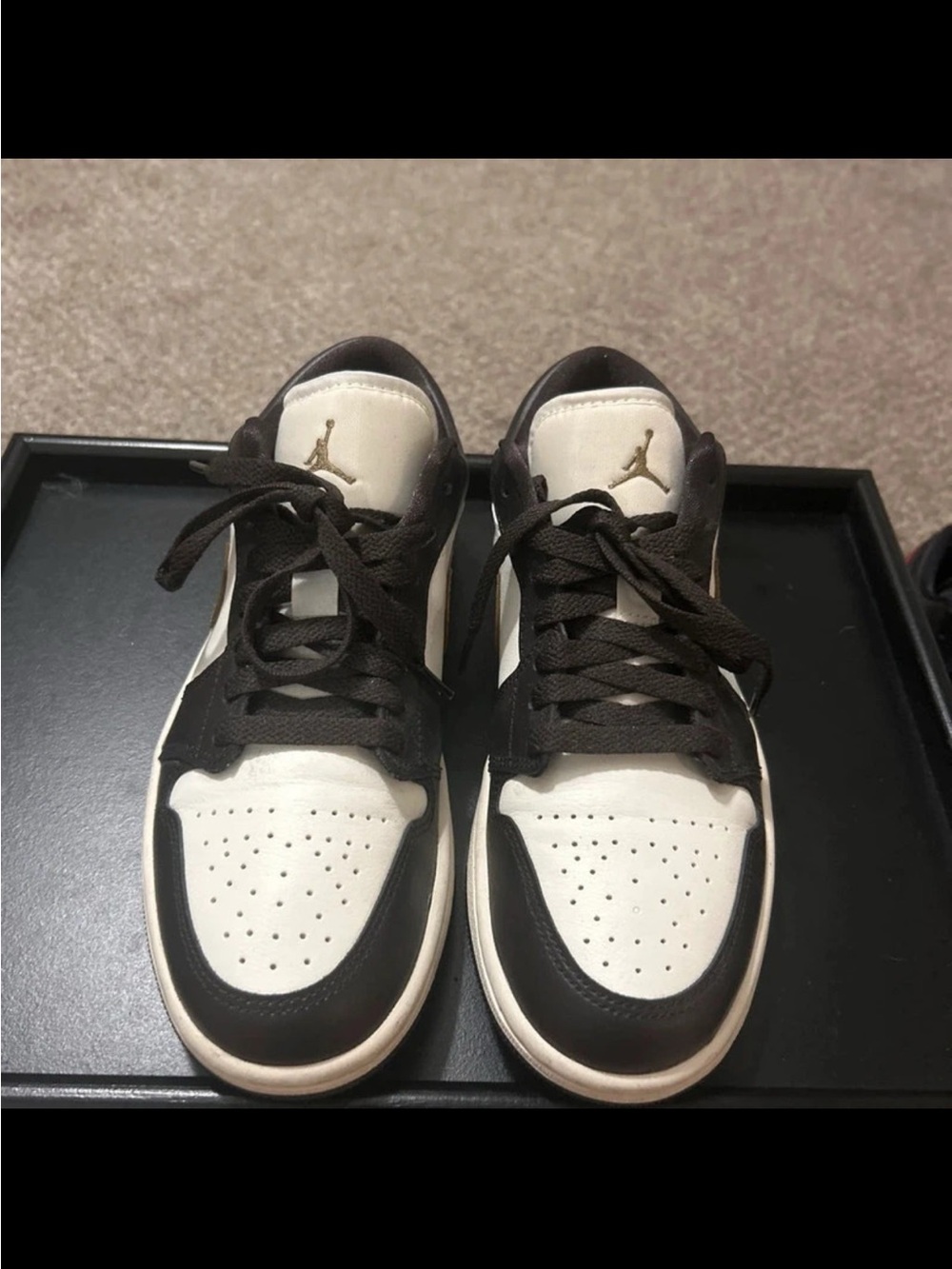 Jordan Low-Top Sneakers in White and Black